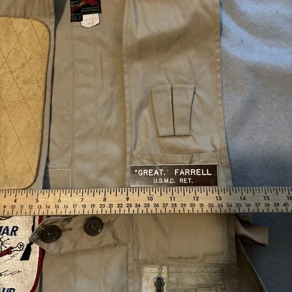 Vintage 10x SPORTSMAN Shooting Vest CLUB USMC Major General Walter Great Farrell